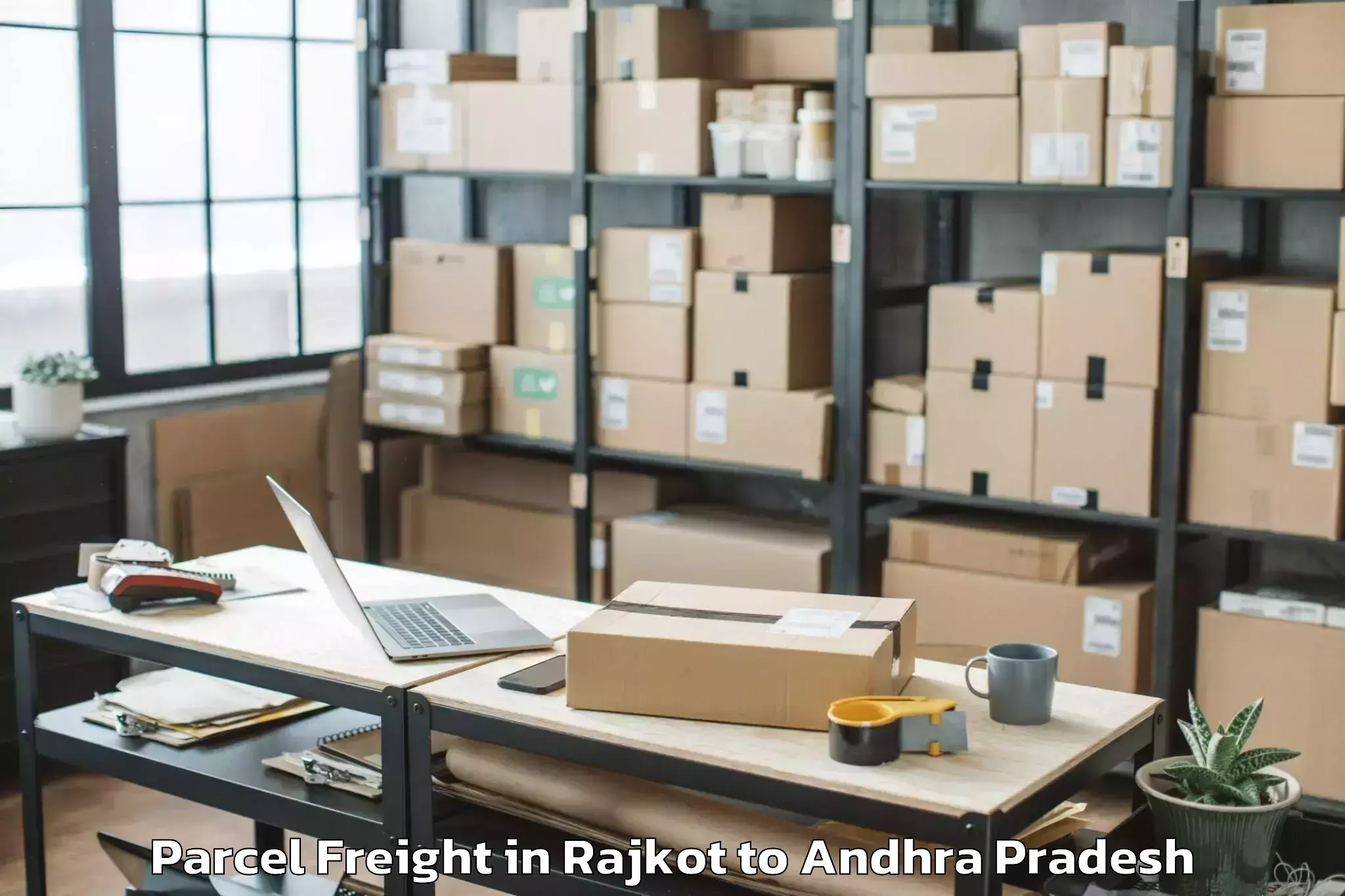 Easy Rajkot to Vemulapalli Parcel Freight Booking